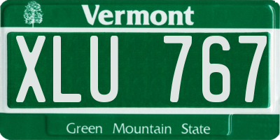 VT license plate XLU767