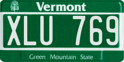 VT license plate XLU769