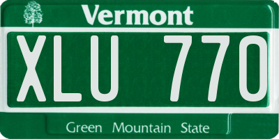 VT license plate XLU770