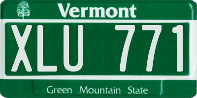 VT license plate XLU771