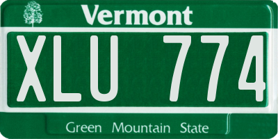 VT license plate XLU774