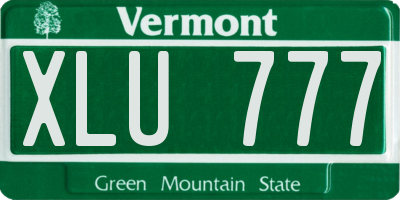 VT license plate XLU777