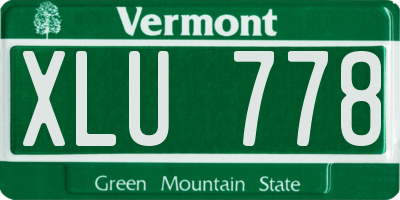 VT license plate XLU778