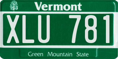 VT license plate XLU781