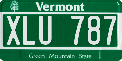 VT license plate XLU787