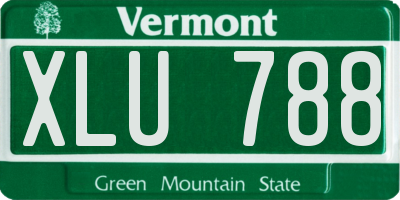 VT license plate XLU788