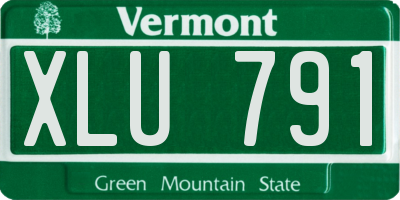 VT license plate XLU791