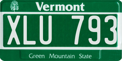 VT license plate XLU793