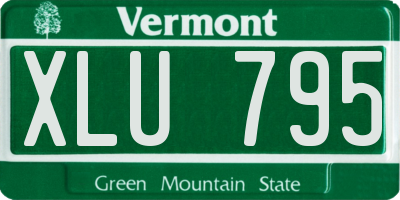 VT license plate XLU795