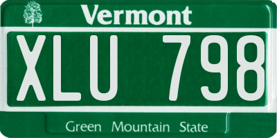 VT license plate XLU798