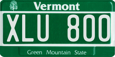 VT license plate XLU800