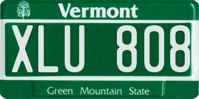 VT license plate XLU808