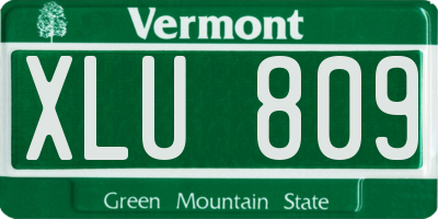 VT license plate XLU809