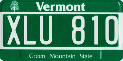 VT license plate XLU810