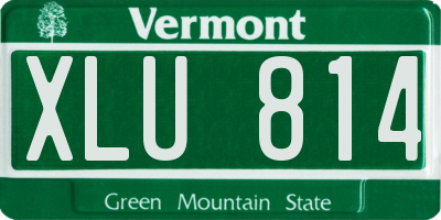 VT license plate XLU814