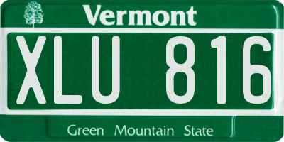 VT license plate XLU816