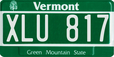 VT license plate XLU817