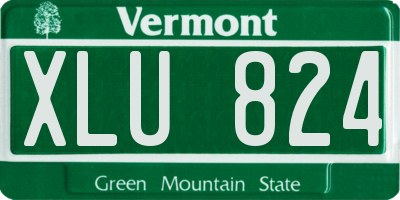 VT license plate XLU824
