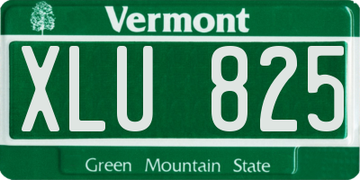 VT license plate XLU825