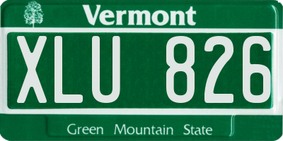 VT license plate XLU826