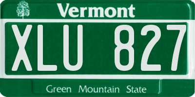 VT license plate XLU827