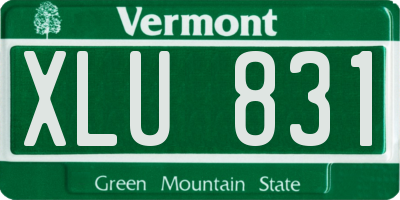 VT license plate XLU831