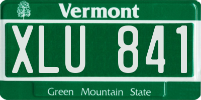 VT license plate XLU841
