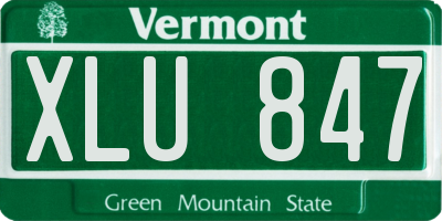 VT license plate XLU847