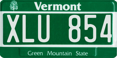 VT license plate XLU854