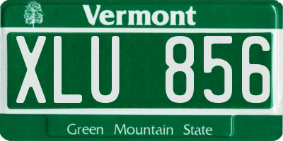 VT license plate XLU856