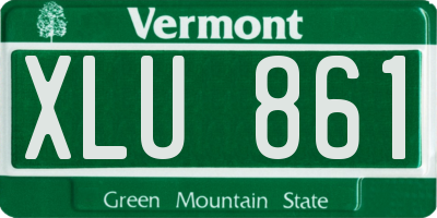 VT license plate XLU861