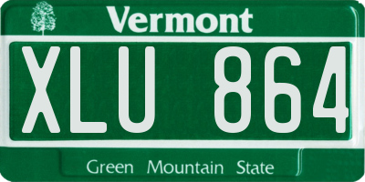 VT license plate XLU864