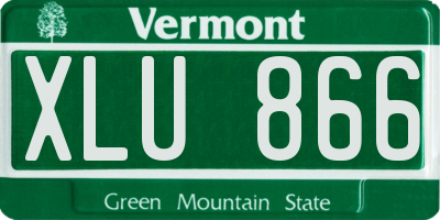 VT license plate XLU866