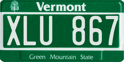 VT license plate XLU867