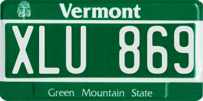 VT license plate XLU869
