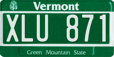 VT license plate XLU871