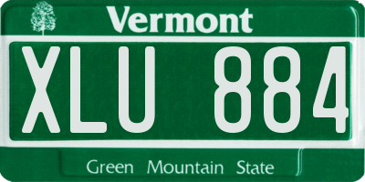 VT license plate XLU884