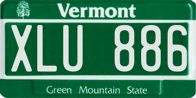 VT license plate XLU886