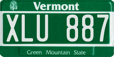 VT license plate XLU887