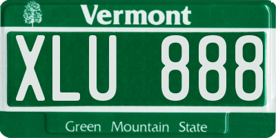 VT license plate XLU888