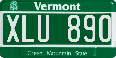 VT license plate XLU890
