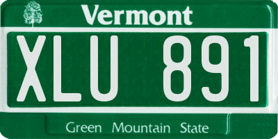 VT license plate XLU891