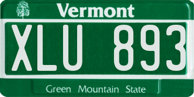 VT license plate XLU893