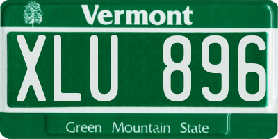VT license plate XLU896