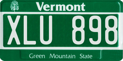 VT license plate XLU898