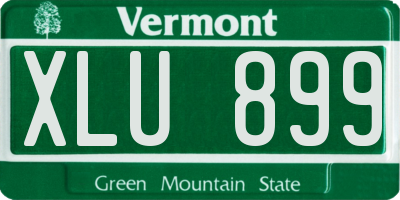 VT license plate XLU899