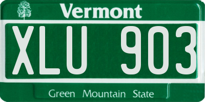 VT license plate XLU903