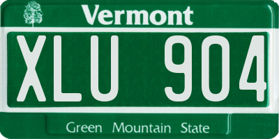 VT license plate XLU904