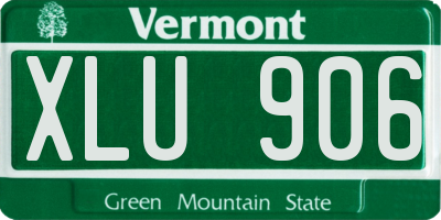 VT license plate XLU906