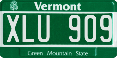 VT license plate XLU909